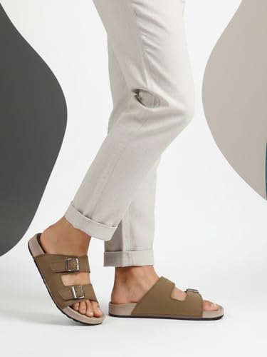 Image of Sukun mens Sukun Slb 10 Men's Stylish Dual-strap Buckle Sandals Sandal