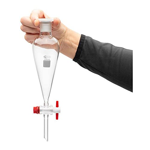 United Scientific™ SF149-1000 Laboratory Grade 1000mL (1L) Seperatory Funnel, Heavy Wall Conical Funnel, 24/40 Joints & PTFE Stopcock, 1 Each