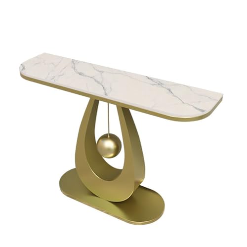 Leaceuv Mueble Entrada Recibidor,Mesa Consola Recibidor,Recibidores de Entrada Modernos,Mesa Auxiliar Sofa Modernos,para Sofá Pasillo Salón Dormitorio(Gold1,120cm/47.2in)
