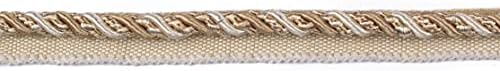 BEL AVENIR 0.27 inch 13 Yards Twisted Lip Cord Trim Basic Sewing Luxury Multicolor Handmade Crafts DIY Crafts Decoration Edge Piping Embellishments (Beige)