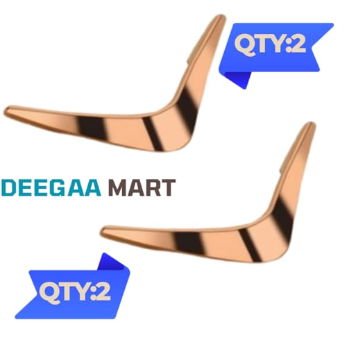 Image of Twin Hole Zinc Alloy Drawer Pulls, Handles for Drawers, Cabinets, Wardrobes, and Kitchen Doors - Decorative Furniture Hardware (2, Rosegold, V Handle)