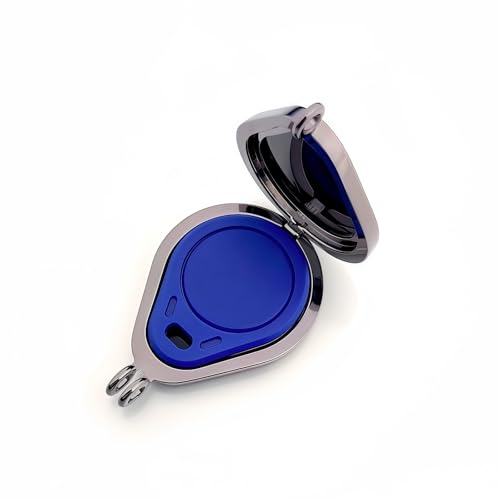 Metal RFID access card holder, droplet shaped zinc alloy keychain, elevator card NFC smart tag protective cover3