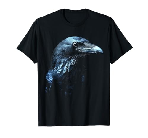 @n!mal Rabenvogelmotiv Tierkunst Rabe T-Shirt, Unisex, Schwarz, S, Kurzarm, Klassisch, T-Shirt