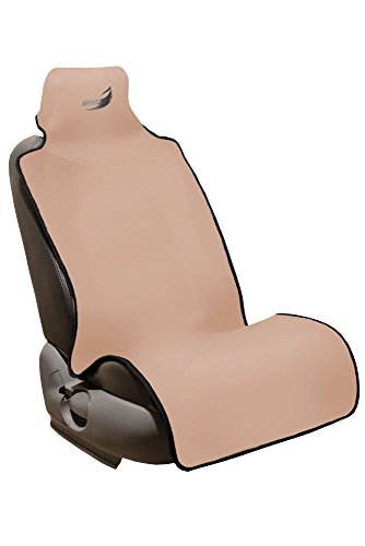 Infina Universal Waterproof Car Seat Cover - Durable Neoprene Protector, Pet Protection - Yoga, Running, Beach, Gym, Fitness, Athletes (Beige)