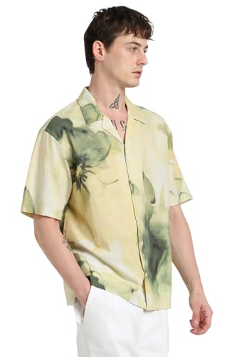 Image of Forever 21 Men Floral Regular Fit Printed Shirt