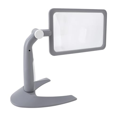 Loupe avec lumière et support 48 LED lampe rotative 2,5X noire