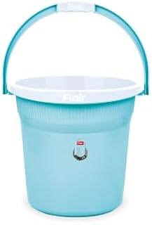 FLAIR Estella 8 LTR Blue I Plastic Bathroom Bucket | Strong and Durable Water Storage Bucket | Sturdy and Easy Grip Handle... Price In India