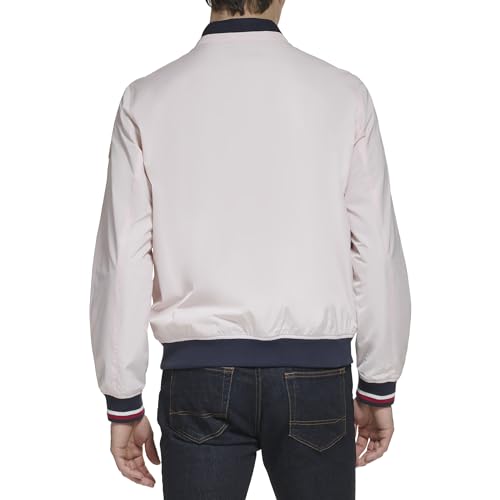 Image of Tommy Hilfiger Men's Lightweight Varsity Rib Knit Bomber Jacket
