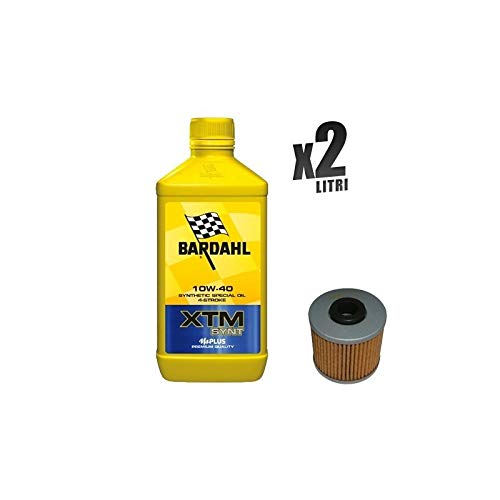 Kit Tagliando moto 2 litri olio Bardahl XTM 10w40