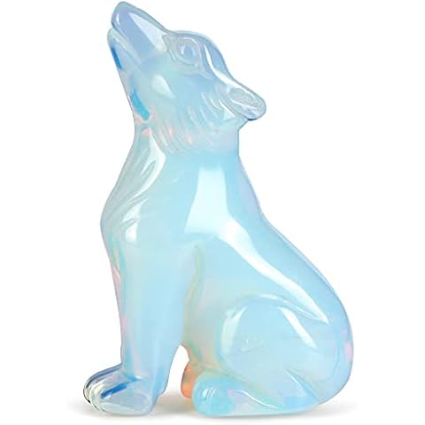 Hxswkk Crystal Wolf Figurine Cover
