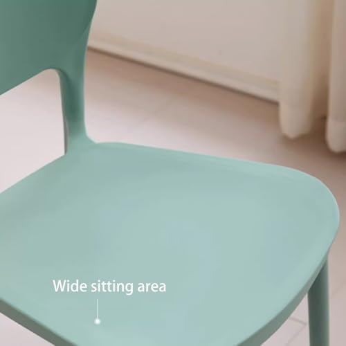 Stackable Lightweight Plastic Dining Chairs with Backrest Non-Slip Kitchen & Office Stools for Living Room Versatile Seating Solution for Home & Office