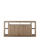 web convenienza madia con 4 ante - made in italy - credenza contenitore collezione rimini per soggiorno, cucina, ingresso e sala da pranzo mobile design moderno, originale e spazioso - mercure