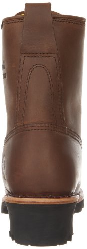 Image of Chippewa 8 Inch Waterproof Steel Toe Logger Boots for Men - Durable Full-Grain Leather Mens Shoes - Slip-Resistant Lace Up Work Boots for Men - Orthotic Comfort Insole for All-Day Support