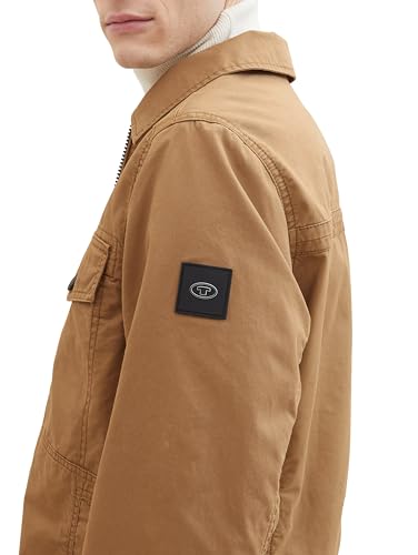 TOM TAILOR Herren Casual Blouson Übergangsjacke aus Baumwolle, 15078 - Otter Brown, M – Ansicht 6