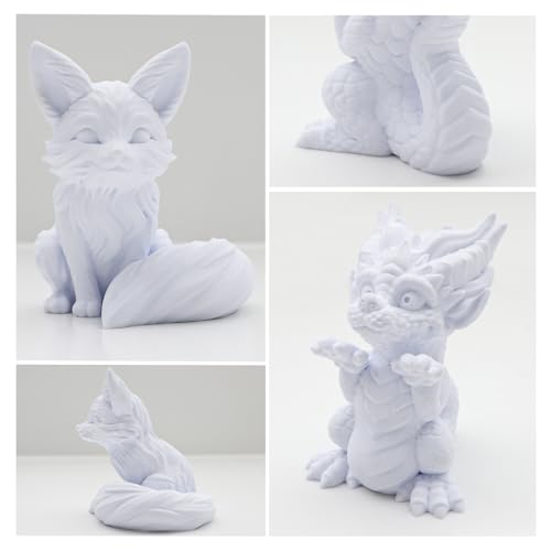 Image of 3DHoJor PLA Filament 1.75mm,3D Printing Filament,1kg*2 Cardboard Spool, Fit Most FDM 3D Printer,Dimensional Accuracy + /- 0.03 mm,Vacuum Packaging-2Pack Cold White