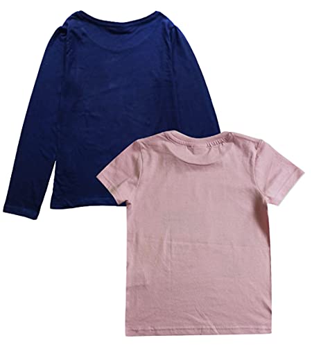 Image of TuddyBuddy 100% Cotton Full Sleeves Half Sleeves Baby Girl's Top Cum T-Shirt for Summer