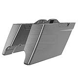 Moto Onfire Charcoal Pearl Harley Saddlebags Stretched Hard Bags Fit for Harley/Davidson Touring 2014+