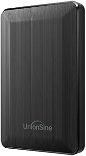 UnionSine 250GB Ultra Slim Portable External Hard Drive USB3.0 HDD Storage Compatible for PC, Desktop,Mac, Laptop, Xbox, Xbox one, PS4(Black) HD2513