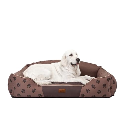 DOGGY Hobbydog KRLJBK4 Hundebett Hundesofa Hundekorb, Größe L, 65 x 50 cm, Krone hell braun