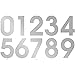 1 x set di giganti argento 0-9 numeri – adesivi rimovibili autoadesivi impermeabili resistenti in vinile – taglio digitale alla forma dell’adesivo – dimensione 100 mm