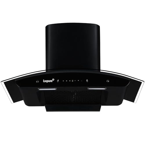 Image of Livpure Avian Neo 90 cm | Curved Glass | 1500 m /hr Suction | Filterless | Touch & Gesture Control | Low Noise | 10 Years Motor + 2 Years Comprehensive Warranty | Black