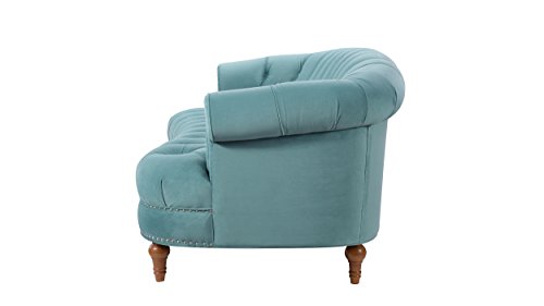 Jennifer Taylor Home La Rosa Sofa, Arctic Blue #TOP3