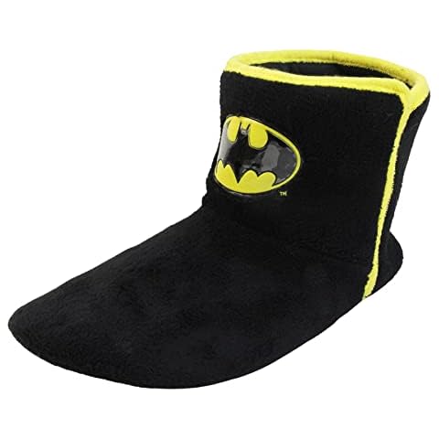 Mens Adults DC Batman Comfy Cushioned Slipper Boots Black Cover