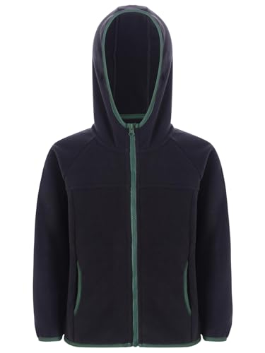 Girls Polar Fuzzy Fleece Jacket with Pockets Kids Boys Sherpa Hooded Coat Warm Full Zip Up Outerwear2