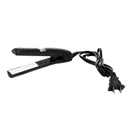 Changeshopping Portable Mini Travel Woman Ceramic Hair Straightener (Black)