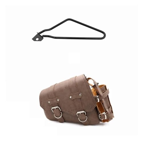 EHWLFVX Motorrad-Seitentasche Für Aprilia Für Mondial Für HPS 125 300 Motorrad-Satteltaschen Gepäckträger Werkzeughalterung Seitenstützen(B 1Pcs Bracket and Bag)