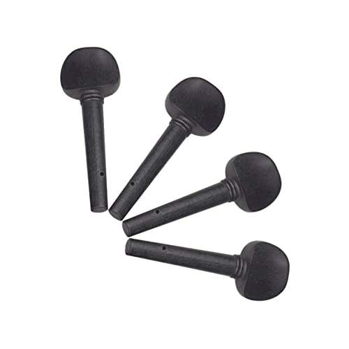 JOINPAYA 4PCS Ebony Wood Violin Tuning Pegs for String Instrument Accessories Durable and Elegant Replacement for Fiddler Easy Assembly with Pre Drilled