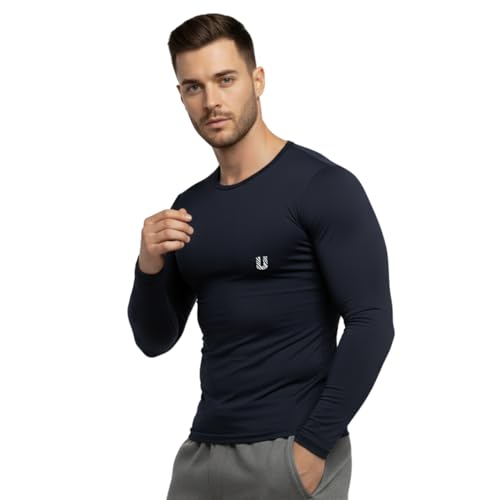 Image of Unbeatable Men's Full Sleeve Plain Athletic Fit Multi Sports Compression T-Shirt for Cycling and Gym