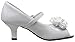 Swea Pea & Lilli Girl's Peep Toe Dress Shoe with Satin Flowers White 2