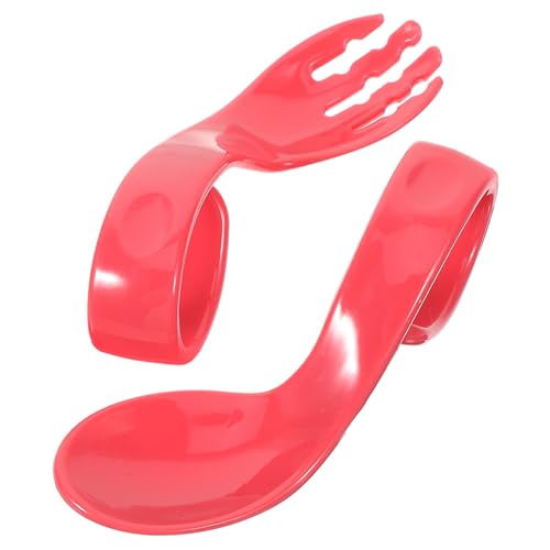WEKADRIN Training Besteckset mit Biegsamem Kopf Sicherer PP Löffel und Gabel Leichtes Langlebiges Junge Mädchen besteck in Rosa für Beikost und Selbstständiges Essen WEKADRIN Training Besteckset mit Biegsamem Kopf Sicherer PP Löffel und Gabel Leichtes Langlebiges Junge Mädchen besteck in Rosa für Beikost und Selbstständiges Essen
