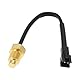 VGOL Motorrad 2PIn Wassertemperaturmesser Sensorleitungen Messkabel M10x1mm Kompatibel mit KOSO Wassertemperaturmesser