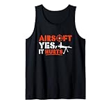 Airsoft Yes, It Hurts Vintage Retro Maschinenpistole Softair Pun Tank Top