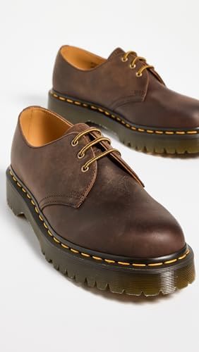 Dr. Martens Unisex 1461 Bex Oxford, Dark Brown Crazy Horse, 9 US Men | Image 3
