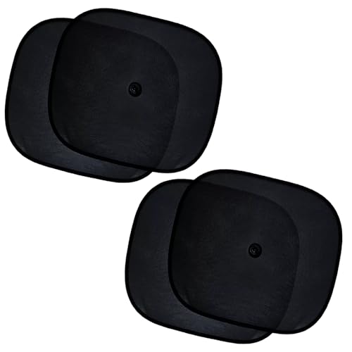 Image of Pivalo Fabric Universal Car Curtains Sun Shade Cover Interior Accessories for UV Rays Protection Side & Rear Windows Baby Sunshade Compatible with Maruti Suzuki Tata Punch & All Cars(Black,Pack of 4)