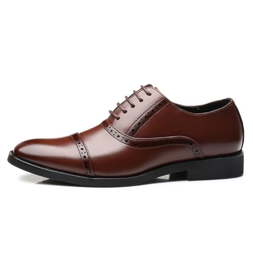 Dress Shoes for Men Fashion Classic Lace-up Pointed-Toe Formal Tuxedo Shoes Business Wedding Wingtip Oxford Shoes2