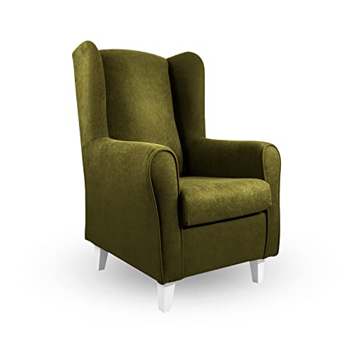 Tete De Lit Butaca orejero | Sillon Relax | Clasico - Moderno | Ideal Lactancia, Lectura o Decoracion | Tapizado en Tela Antimanchas 100cm x 74cm x 70 cm (Color 20)