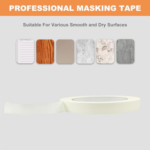 Image of Masking Tape 0.39 inch 55 Yards 15 Pack Versatile Adhesive Painting Tape for General Purpose Use,Easy-Remove, Ideal for Labeling Painting,DIY,Art,Home,Office,School Total 825 Yards