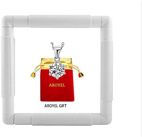 AROYEL Snap Frame, Adjustable Reusable Frame, Plastic Cross Stitch Frame White Cross Stitching Frame Sewing Hoop Handhold Craft Clip Frame Embroidery Snap Frame Hoop DIY Sewing Tools (11 * 11 Inch)