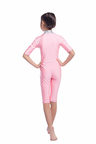 HANYIMIDOO Muslim Islamic Girls Modesty Half Sleeves One-Piece Swimsuit3