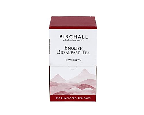 Birchall Tea - English Breakfast Tea - 1 Box Of 250 Enveloped Plant-Based Tea Bags - Bold And Bracing English Breakfast Tea Bags - Robust, Flavorful, and Perfectly Balanced to Start Your Day