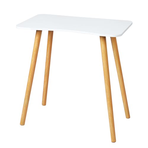 leasote Bureau d'ordinateur moderne, design spacieux, table en bois massif pour bureau à domicile (blanc, 70 x 40 x 73 cm, capacité de 150 kg)