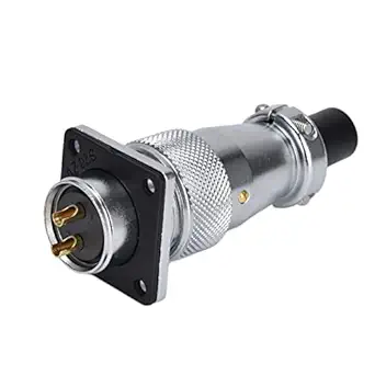 Wedinard Male Female Industrial Connectors, WS20 2 Pin Thread Panel LED Industrial Equipment 500V Electrical Aviation Plug Socket for Wire for AC Signal