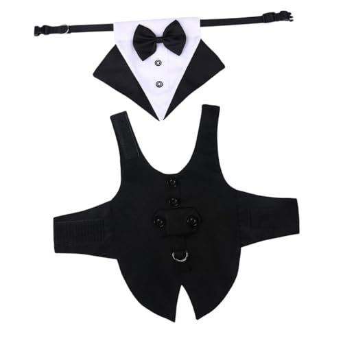 Disfraz formal para perros talla S color negro