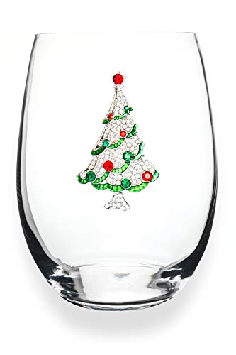 Thequeensjewelschristmastreejeweledstemlesswineglass21ozuniquegiftforwomenbirthdaycutefunholidaynotpainteddecoratedblingbedazzledrhinestone  Urban Country Home Decor The queens jewels christmas tree jeweled stemless wine glass 21 oz unique gift for women birthday cute fun holiday not painted decorated bling bedazzled rhinestone  urban country home decor