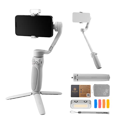 Zhiyun Combo estabilizador Gimbal Smooth Q4, haste de extensão integrada, portátil e dobrável, estabilizador de vlog, vídeo TikTok do YouTube