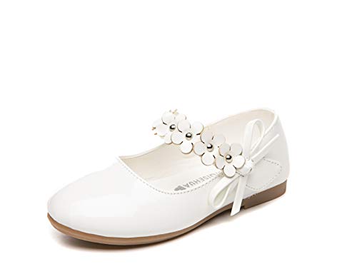 Little Girls Dress Ballet Mary Jane Flat Shoes for Toddler Little Kids Princess Flower Girl Wedding Party
